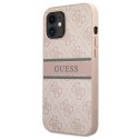 Guess GUHCP12S4GDPI iPhone 12 mini 5,4" różowy/pink hardcase 4G Stripe