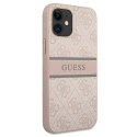 Guess GUHCP12S4GDPI iPhone 12 mini 5,4" różowy/pink hardcase 4G Stripe