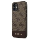 Guess GUHCP12SG4GLBR iPhone 12 mini 5,4" brązowy/brown hardcase 4G Stripe Collection