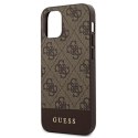 Guess GUHCP12SG4GLBR iPhone 12 mini 5,4" brązowy/brown hardcase 4G Stripe Collection