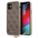 Guess GUHCP12SGF4GBR iPhone 12 mini 5,4" brązowy/brown hardcase 4G Charms Collection