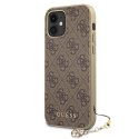 Guess GUHCP12SGF4GBR iPhone 12 mini 5,4" brązowy/brown hardcase 4G Charms Collection