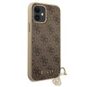 Guess GUHCP12SGF4GBR iPhone 12 mini 5,4" brązowy/brown hardcase 4G Charms Collection