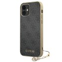 Guess GUHCP12SGF4GGR iPhone 12 mini 5,4" szary/grey hardcase 4G Charms Collection