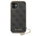 Guess GUHCP12SGF4GGR iPhone 12 mini 5,4" szary/grey hardcase 4G Charms Collection