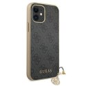 Guess GUHCP12SGF4GGR iPhone 12 mini 5,4" szary/grey hardcase 4G Charms Collection