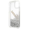 Guess GUHCP12SGLVSSI iPhone 12 mini 5,4" srebrny/silver hardcase Glitter Vintage Script