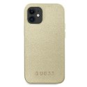 Guess GUHCP12SIGLGO iPhone 12 mini 5,4" złoty/gold hardcase Iridescent