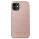 Guess GUHCP12SIGLRG iPhone 12 mini 5,4" różowo-złoty/rose gold hardcase Iridescent