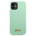 Guess GUHCP12SLSLMGGN iPhone 12 mini 5,4" zielony/green hardcase Metal Logo Script