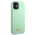 Guess GUHCP12SLSLMGGN iPhone 12 mini 5,4" zielony/green hardcase Metal Logo Script