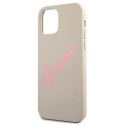 Guess GUHCP12SLSVSGP iPhone 12 mini 5,4" szaro różowy/grey pink hardcase Silicone Vintage