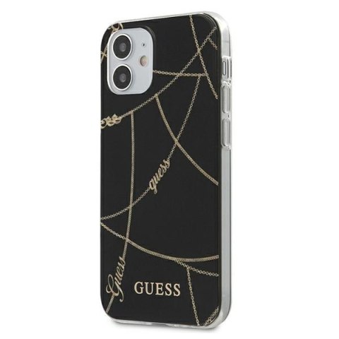 Guess GUHCP12SPCUCHBK iPhone 12 mini 5,4" czarny/black hardcase Gold Chain Collection