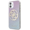 Guess GUHCP12SPCUGLBPG iPhone 12 mini 5,4" niebieski/blue hard case Glitter Gradient 4G Circle Logo