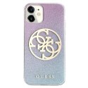 Guess GUHCP12SPCUGLBPG iPhone 12 mini 5,4" niebieski/blue hard case Glitter Gradient 4G Circle Logo