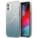 Guess GUHCP12SPCUGLSBL iPhone 12 mini 5,4" niebieski/blue hardcase Glitter Gradient Script