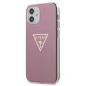 Guess GUHCP12SPCUMPTPI iPhone 12 mini 5,4" różowy/pink hardcase Metallic Collection