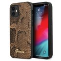 Guess GUHCP12SPUSNSMLBR iPhone 12 mini 5,4" brązowy/brown hardcase Script Python Collection