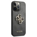 Guess GUHCP13L4GMGGR iPhone 13 Pro / 13 6,1"szary/grey hardcase 4G Big Metal Logo