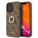 Guess GUHCP13L4GMRBR iPhone 13 Pro / 13 6,1" brązowy/brown hardcase 4G with ring stand