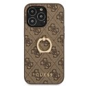 Guess GUHCP13L4GMRBR iPhone 13 Pro / 13 6,1" brązowy/brown hardcase 4G with ring stand