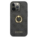 Guess GUHCP13L4GMRGR iPhone 13 Pro / 13 6,1" szary/grey hardcase 4G with ring stand