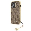 Guess GUHCP13LGF4GBR iPhone 13 Pro / 13 6,1" brązowy/brown hardcase 4G Charms Collection