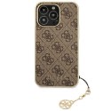 Guess GUHCP13LGF4GBR iPhone 13 Pro / 13 6,1" brązowy/brown hardcase 4G Charms Collection