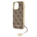 Guess GUHCP13LGF4GBR iPhone 13 Pro / 13 6,1" brązowy/brown hardcase 4G Charms Collection