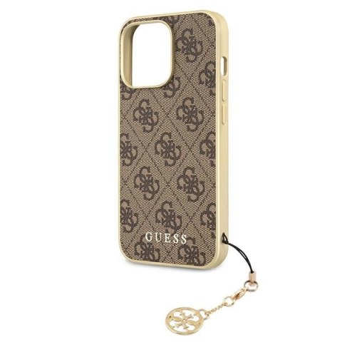 Guess GUHCP13LGF4GBR iPhone 13 Pro / 13 6,1" brązowy/brown hardcase 4G Charms Collection