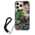 Guess GUHCP13LHFLSB iPhone 13 Pro / 13 6,1" niebieski/blue hardcase Flower Strap