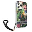 Guess GUHCP13LHFLSB iPhone 13 Pro / 13 6,1" niebieski/blue hardcase Flower Strap