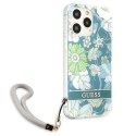 Guess GUHCP13LHFLSN iPhone 13 Pro / 13 6,1" zielony/green hardcase Flower Strap