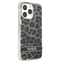 Guess GUHCP13LHSLEOK iPhone 13 Pro / 13 6,1" szary/grey hardcase Leopard