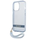 Guess GUHCP13LHTSGSB iPhone 13 Pro / 13 6,1" niebieski/blue hardcase Translucent Stap