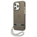 Guess GUHCP13LHTSGSK iPhone 13 Pro / 13 6,1" czarny/black hardcase Translucent Stap