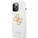 Guess GUHCP13LLS4GGWH iPhone 13 Pro / 13 6,1" biały/white hard case Silicone 4G Logo