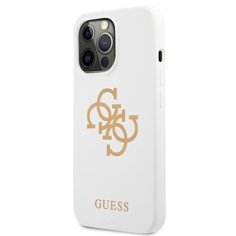 Guess GUHCP13LLS4GGWH iPhone 13 Pro / 13 6,1" biały/white hard case Silicone 4G Logo