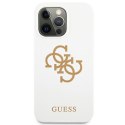 Guess GUHCP13LLS4GGWH iPhone 13 Pro / 13 6,1" biały/white hard case Silicone 4G Logo