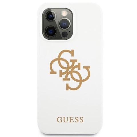 Guess GUHCP13LLS4GGWH iPhone 13 Pro / 13 6,1" biały/white hard case Silicone 4G Logo