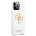 Guess GUHCP13LLS4GGWH iPhone 13 Pro / 13 6,1" biały/white hard case Silicone 4G Logo