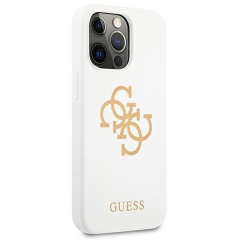 Guess GUHCP13LLS4GGWH iPhone 13 Pro / 13 6,1" biały/white hard case Silicone 4G Logo