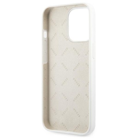 Guess GUHCP13LLS4GGWH iPhone 13 Pro / 13 6,1" biały/white hard case Silicone 4G Logo