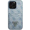 Guess GUHCP13LP4TPB iPhone 13 Pro / 13 6,1" niebieski/blue hardcase 4G Triangle Logo Cardslot