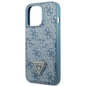 Guess GUHCP13LP4TPB iPhone 13 Pro / 13 6,1" niebieski/blue hardcase 4G Triangle Logo Cardslot