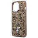 Guess GUHCP13LP4TPW iPhone 13 Pro / 13 6,1" brązowy/brown hardcase 4G Triangle Logo Cardslot