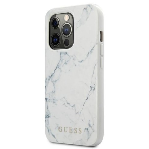 Guess GUHCP13LPCUMAWH iPhone 13 Pro / 13 6,1" biały/white hardcase Marble