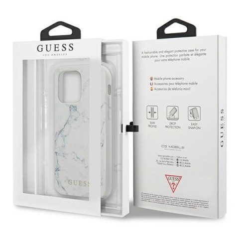 Guess GUHCP13LPCUMAWH iPhone 13 Pro / 13 6,1" biały/white hardcase Marble