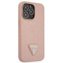 Guess GUHCP13LPSATLP iPhone 13 Pro / 13 6,1" różowy/pink hardcase SaffianoTriangle Logo