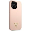 Guess GUHCP13LSLTGP iPhone 13 Pro / 13 6,1" różowy/pink hardcase Silicone Triangle